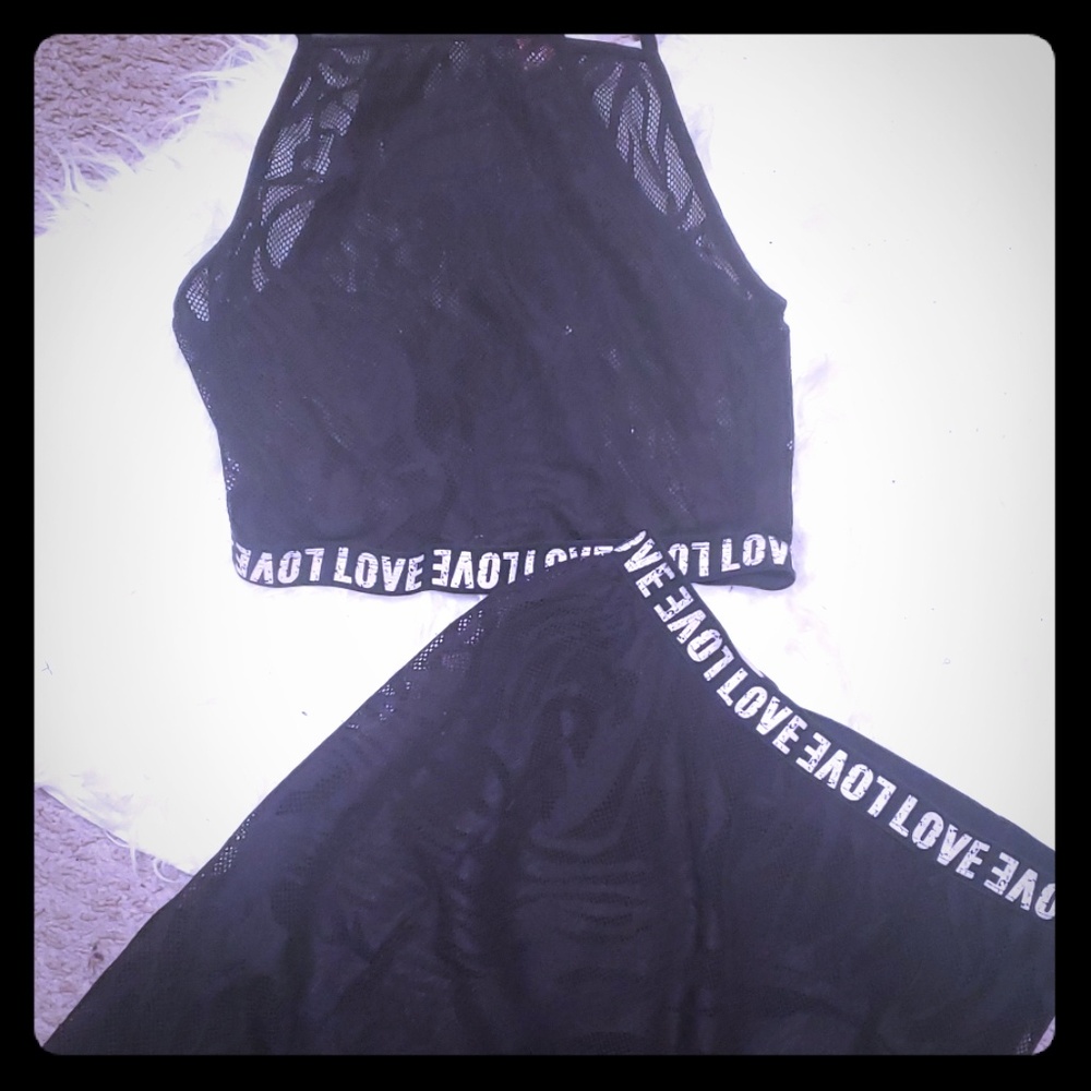 Black love two piece set ovo